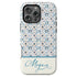 Custom Name Blue Mediterranean Tiles iPhone Case